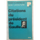 Citations du président de Gaulle
