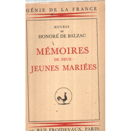 Memoires de deux jeunes mariées