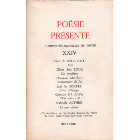 Poesie presente n° XXIV