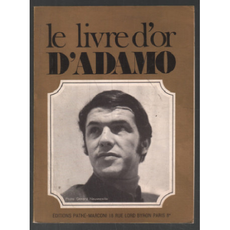 Le livre d'or d'adamo (paroles et musique )