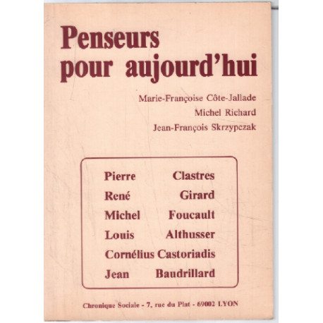 Penseurs pour aujourd'hui