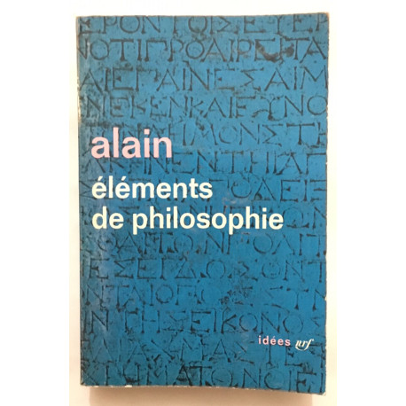 Éléments de Philosophie