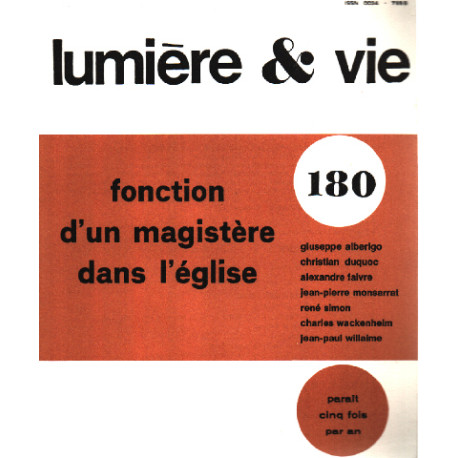Fonction d'un magistère dans l'église