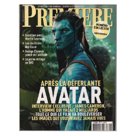 Revue cinéma première n° 396 avatar martin scorcese george clooney