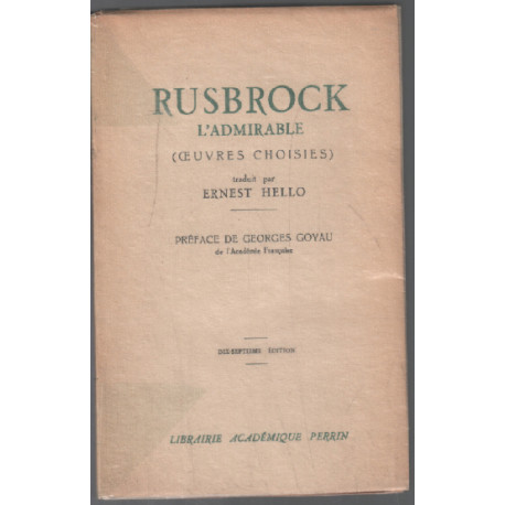 Rusbrock - l'admirable