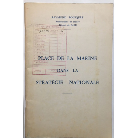 Place de la Marine dans la Stratégie Nationale
