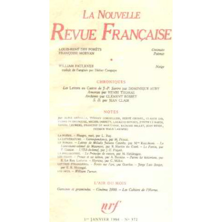 La nouvelle revue française n°372 / EO numerotée sur velin ( n° 6)