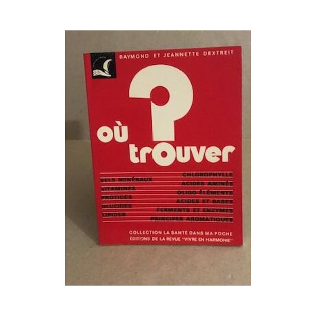 Ou trouver vitamines oligo elements