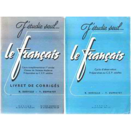 J'etudie seul le français/ 2 tomes