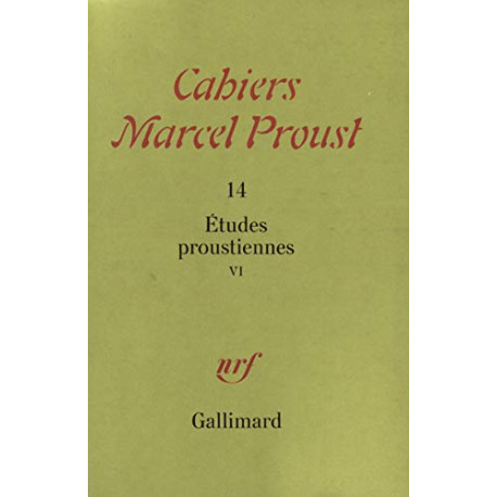 Études proustiennes (Tome 6)