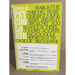 Bulletin de psychologie n°319 / revue bimestrielle / articles sur...