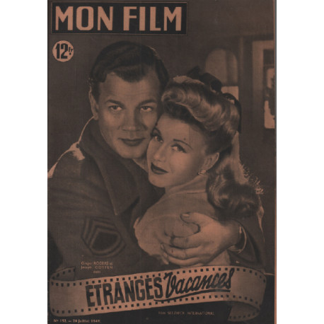 Etranges vacances / revue mon film n° 152 ginger rogers joseph cotten