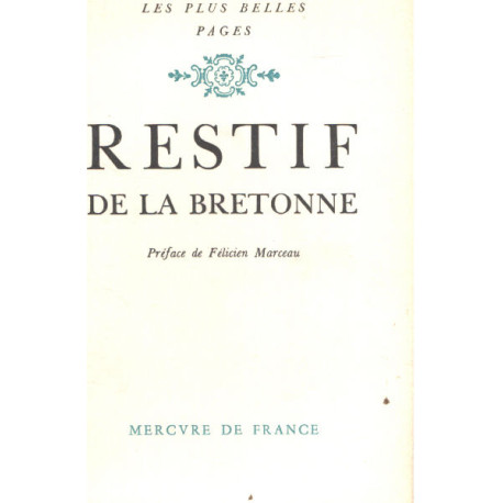 Les plus belles pages de restif de la bretonne