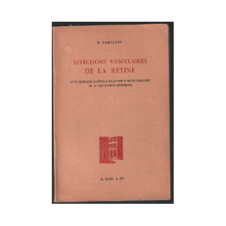 Affections vasculaires de la retine avec quelques rappels...