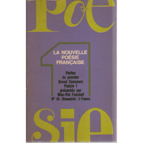 La nouvelle poésie francaise