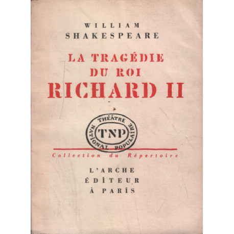 La tragedie du roi richard II