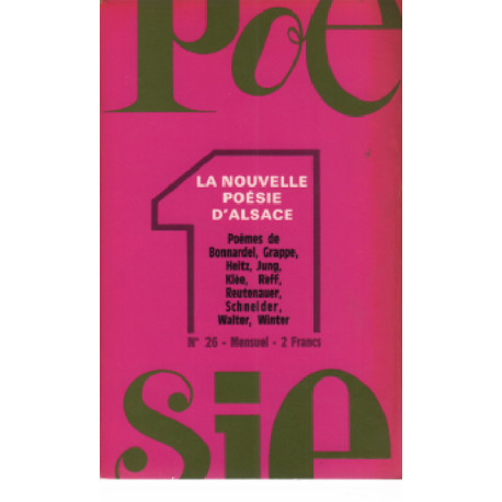 Poésie n° 26 / la nouvelle poesie d'alsace