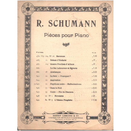 Pieces pour piano ( partition )