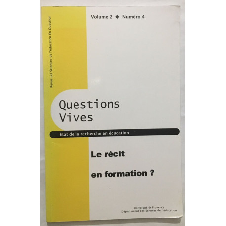 Le récit en formation