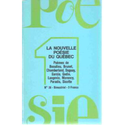 La nouvelle poesie du quebec