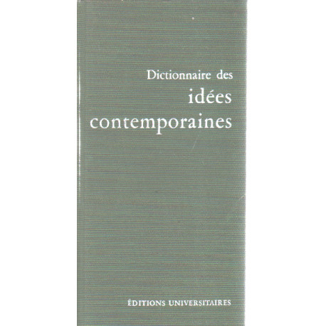 Dictionnaire des idées contemporaines