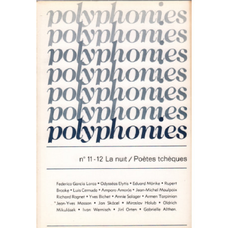 Revue trimestrielle de poesie polyphonies n° 11-12 / poetes tcheques