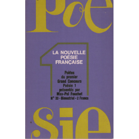 La nouvelle poésie francaise / poésie n° 33