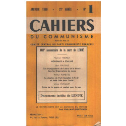 Cahiers du communisme / janvier 1950