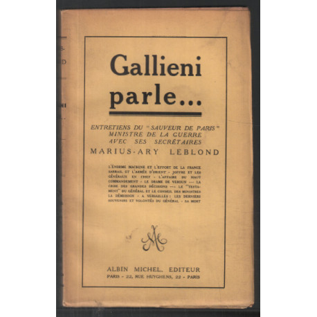 Gallieni parle ... (1920)