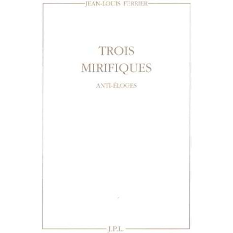 Trois mirifiques: Jean-Pierre Raynaud Christian Boltanski Giovanni...