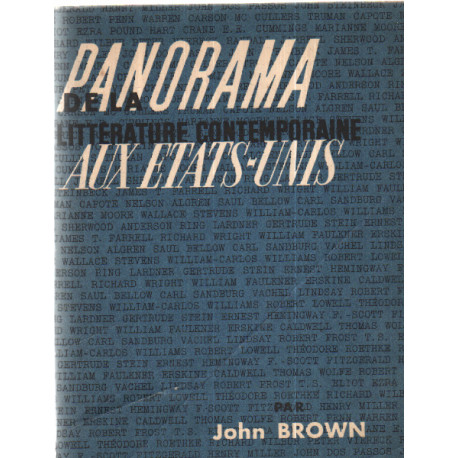 Panorama de la litterature contemporaine aux etats-unis