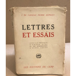 Lettres et essais / préface d'andre gide et une introduction...