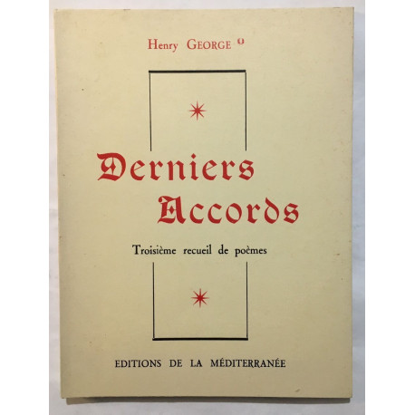 Derniers accords : troisieme recueil de poemes