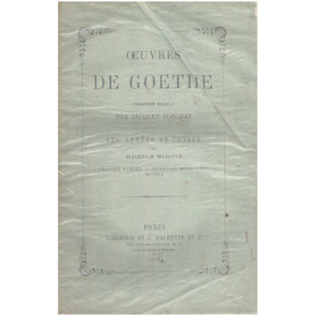 Les années de voyage de Wilhelm Meister