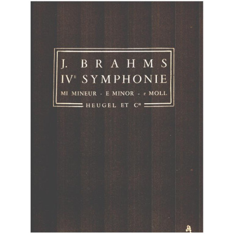 IV° symphonie / mi mineur-E minor - / partition de piano