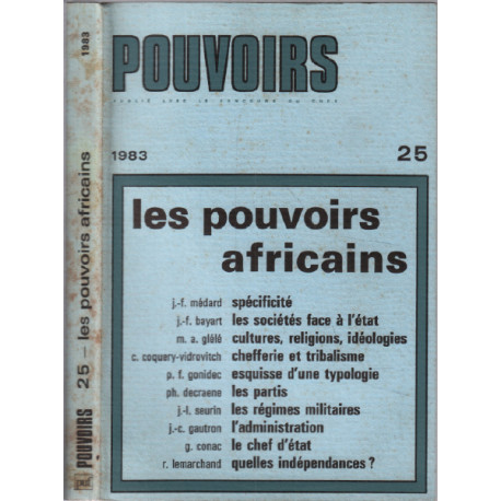 Revue pouvoir n° 25 les pouvoirs africains