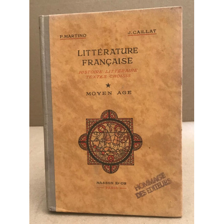Littérature française 1re série - moyen âge - renaissance