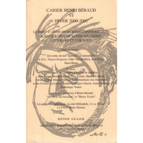 Cahiers henri beraud n° 6