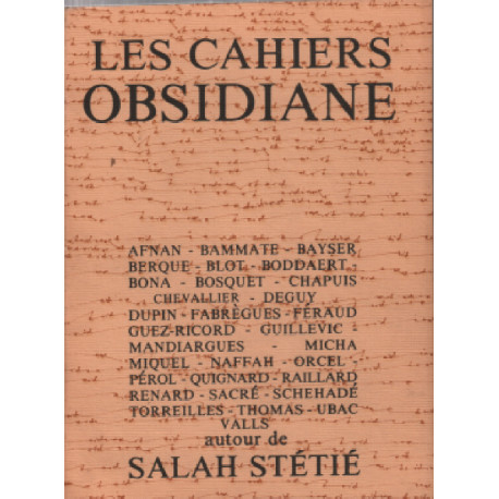 Les cahiers obsidiane / autour de salah stétié