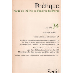 Poétique numéro 34