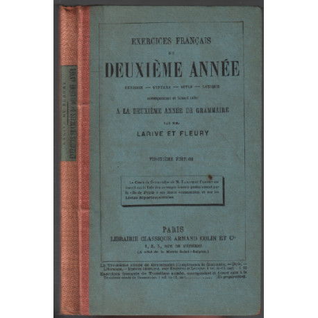 Exercices français de deuxieme année/ revision-syntaxe-style-lexique