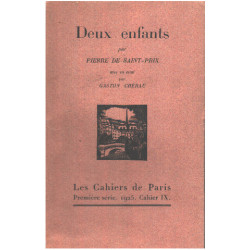 Deux enfants avec un essai de Gaston Cherau