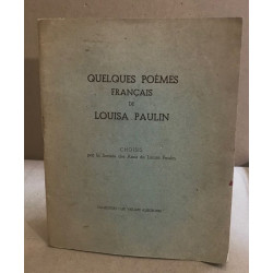 Quelques poèmes français de louisa Paulin