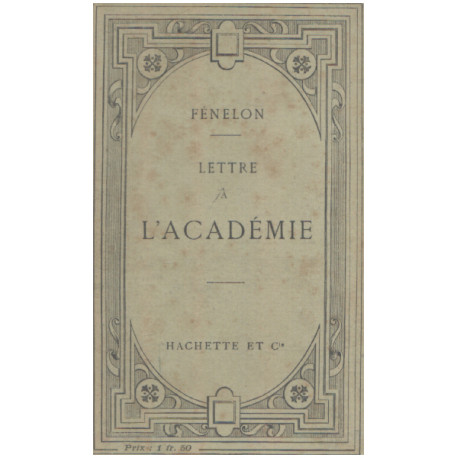 Lettre à l'académie