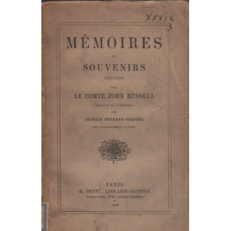Mémoires et souvenirs 1813-1873