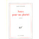 Notes pour un pluriel / EO numerotée