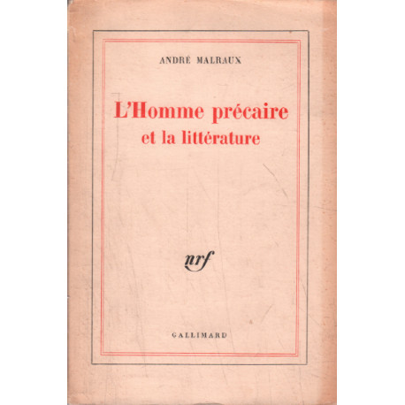 L'homme précaire et la littérature