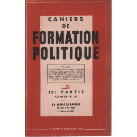 Le département ( avant an VIII )