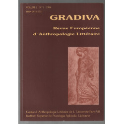 Revue Gradiva vol 1 n° 1