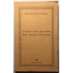 Lettre aux parents des futurs illettrés